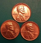 1954-P,D,S Lincoln Wheat BRILLIANT RED UNCIRCULATED see Pics Nice Coin 3 - Lot