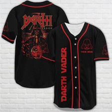 Custom Darth Vader Baseball Jersey Star Wars Jersey Shirt Disney Movie Baseball