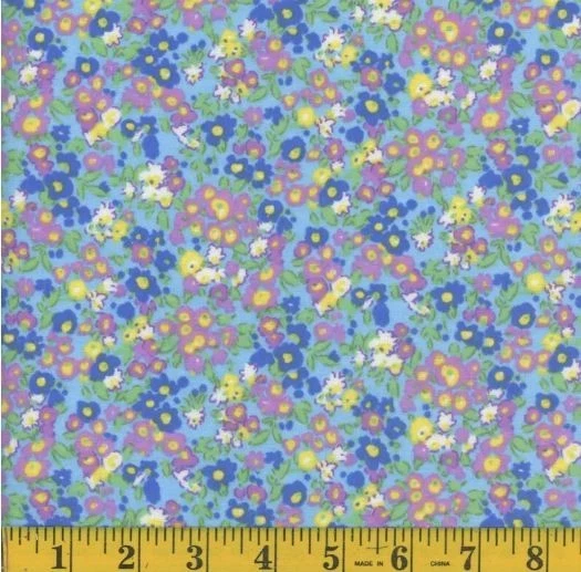 MOOK FABRIC Flannel Floral Flowers Leaves Flannel Fabric by Yard D280.58