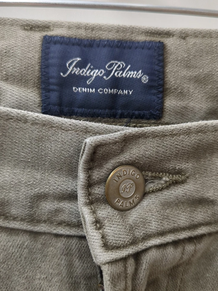 Pantalones para hombre Indigo Palms Denim Company 34x30 gris verde súper suaves Foto 2 de 4