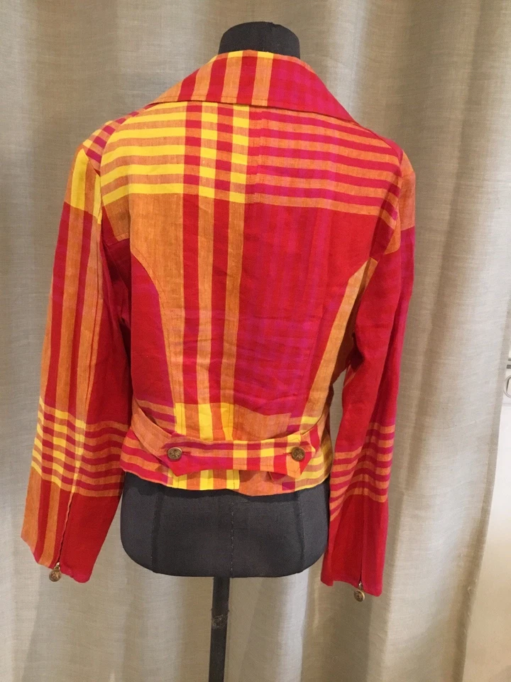 Superbe Veste Colorée Lin Christian Lacroix 40 Tbe Authentique  - Photo 3/4