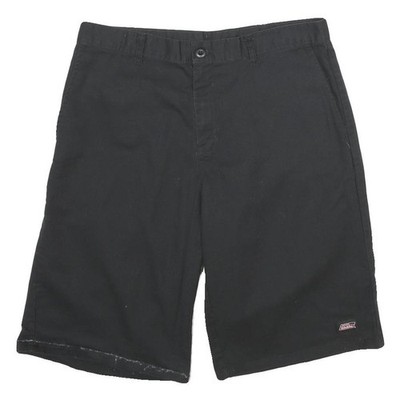 DICKIES Herren Shorts Schwarz Casual Logo Workwear Relaxed Fit W34 L