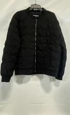 Karl Lagerfeld Men Black Polyester Bomber Jacket Outerwear XL
