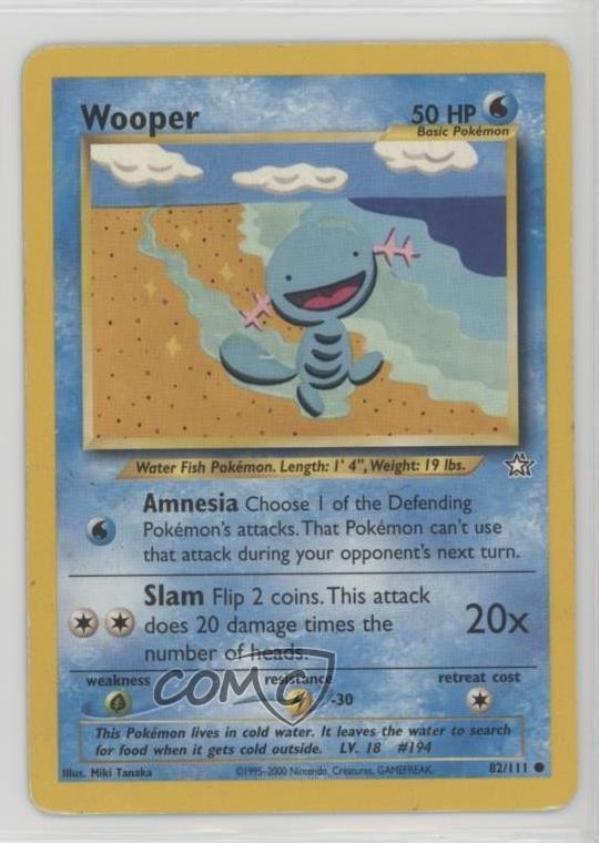 Wooper Pokemon Neo Genesis #82 2000