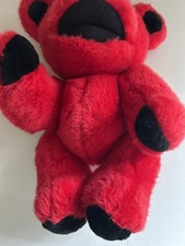 Vintage Grateful Dead Liquid Red Jointed RARE Red Bear, w/o Collar 12  Plush