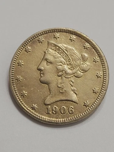 1906-D Ten Dollars Liberty Gold Plated "FANTASY" - "NOVELTY" Coin - 8.7 grams