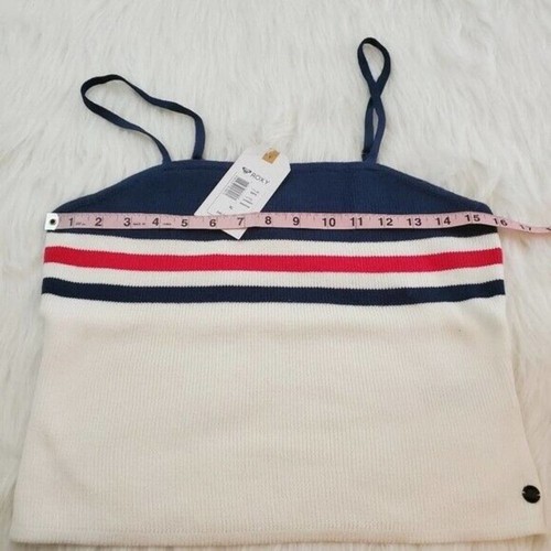 Roxy Tank Top XL Coachella Vibes Striped Cotton Tank New With Tags - Picture 6 of 8