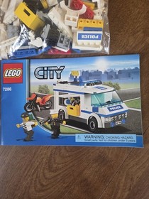 LEGO City Police 7286 Prisoner Transport Instructions Incomplete Pre-owned