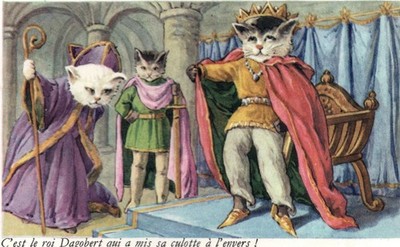 POSTCARD / FANTASY IT'S THE KING DAGOBERT WHO PUT HIS PANTIES UPSIDE DOWN