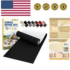 Canvas Repair Tape, 3.2 x 63 Inch Waterproof Heavy Duty Fabric Tape for Furni...