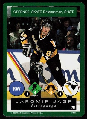 1995-96 Playoff One on One Challenge Jaromir Jagr #78 HOCKEY CARD Penguins