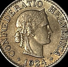 1924 10 Rappen Gold Tone Switzerland Swiss KM 26 Helvetica World Coin Lot D3-309 — photo 4