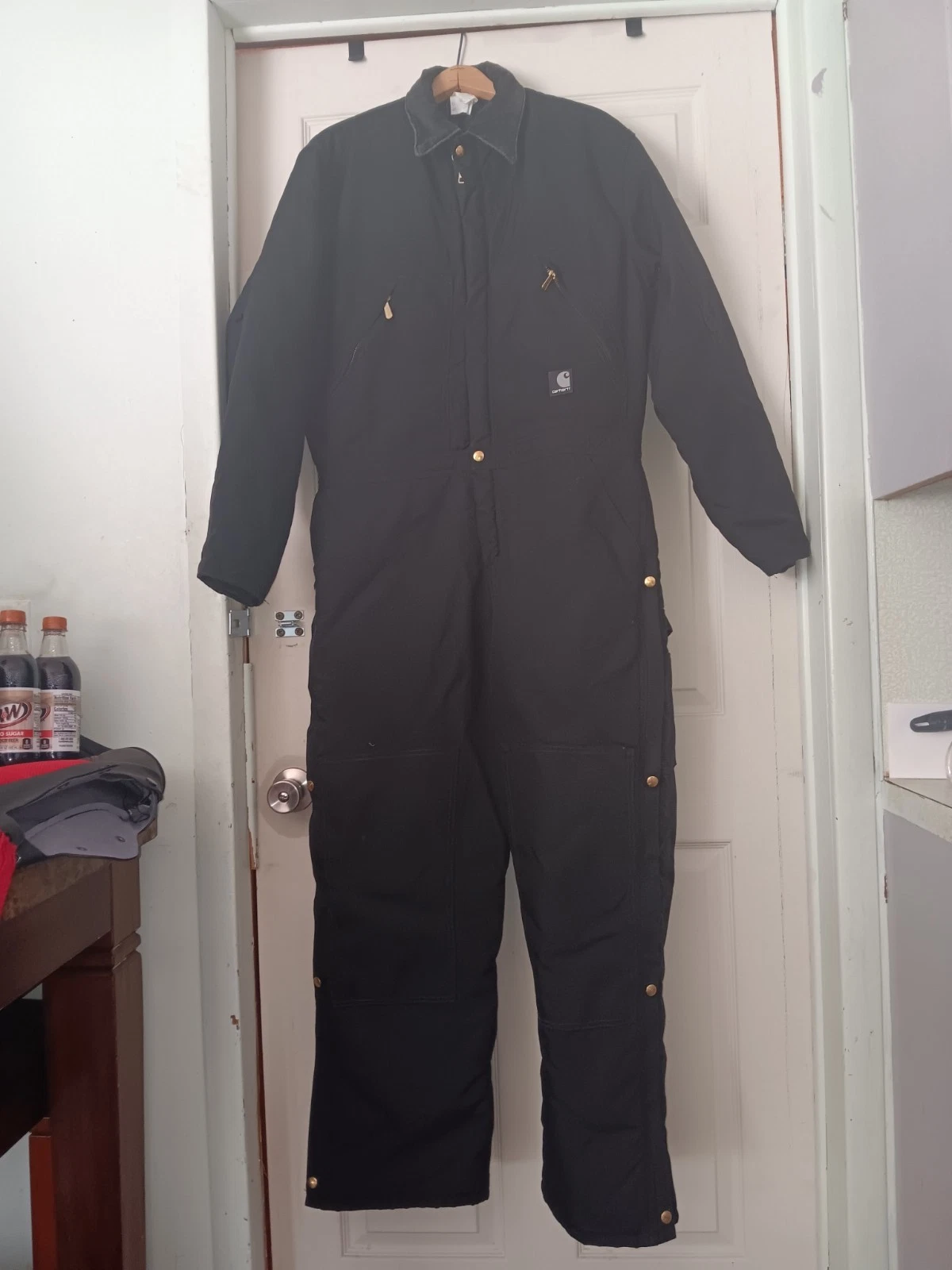 Carhartt Yukon Extreme Coveralls X06-BLK Mens 38 Regular Arctic Quilt EUC