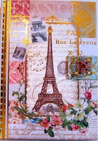 Punch Studio Paris Eiffel Tower Jeweled Brooch Journal. Paris Rue Lafayatte Punch Studio Paris Eiffel Tower Jeweled Brooch Journal. Paris Rue Lafayatte