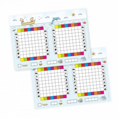 NIKIMA SCHÖNES FÜR KINDER 2er Set A5 Spielblock Schiffe versenken JUNIOR/ KIDS Reisespiel Flottenmanöver