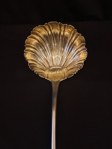 Large Dated 1759 British Sterling Silver Clam Shell Ladle British 18th Century - Picture 3 of 13