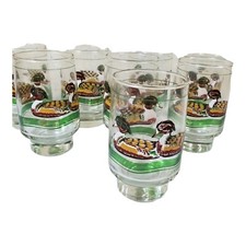Vtg Libbey 9oz Rocks Glasses Wood Duck Hostess Glassware Old stock MCM Barware