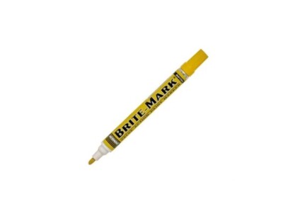 Dykem Brite-Mark #84004 Med. Felt Permanent Paint Marker, Yellow, 12pc Free Ship