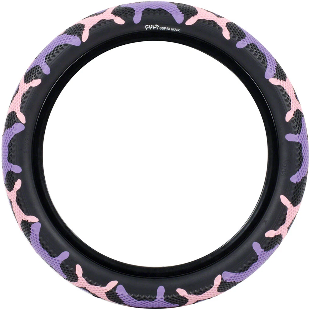 Cult X Vans Tire 29 x 2.1 Clincher Wire Purple Camo Black Road