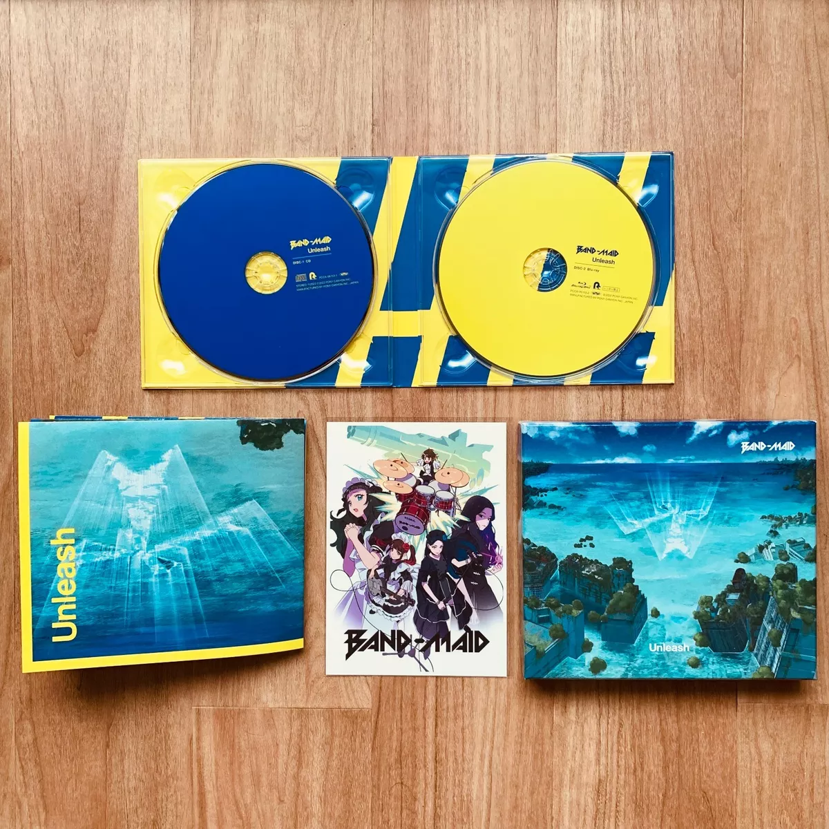 BAND-MAID Unleash CD Blu-ray First Press Limited Postcard Influencer MV Flyer