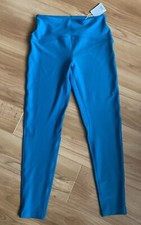 Ladies next turquoise active crop sports leggings trousers size 14 NWT