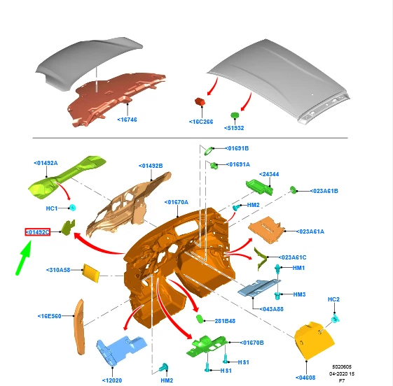 FORD PUMA MK2 Frontplatten-Isolator 2455177 L1TB-A015A54-AB NEU 