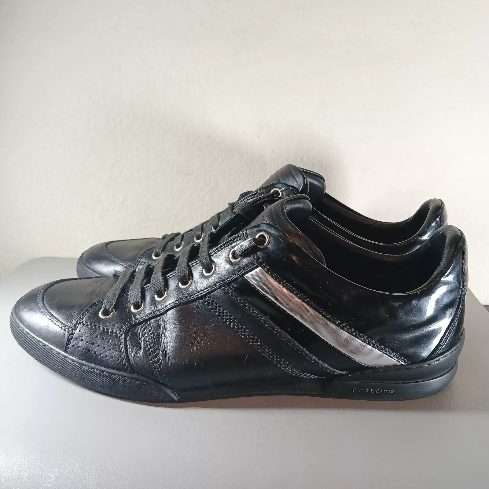 Baskets homme Christian Dior homme cuir noir EU 43,5 US 10,5