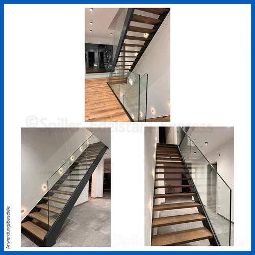 Bodenprofil Eco Ganzglasgeländer Glasgeländer Geländer Glas Alu 1,0kN Aufgesetzt - Bild 5 von 54