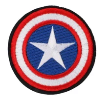 CAPTAIN AMERICA Shield - Marvel Character Logo - Embroidered Iron-On Patch