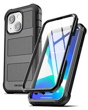 iPhone 13 Case with Screen Protector, Protective Built-in Screen Phone Case