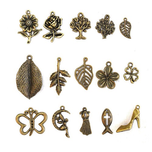 Bulk Tibetan Silver Mixed Charms Pendants For Jewelry DIY Making Craft Findings - Picture 8 of 14
