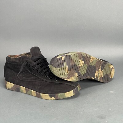 Vintage Tretorn NYLite Sneaker Black Hi Top Camouflage Sole