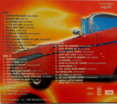 Classic Rock N Roll 3CD Eddie Cochran, Dion, Jan & Dean, Beach Boys, Fats Domino - Picture 2 of 2
