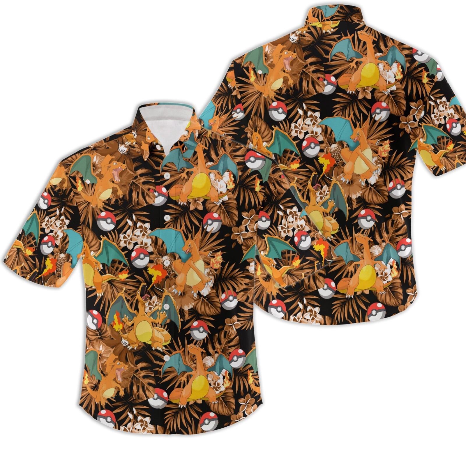 P0kem0n Charmander Hawaiian Pattern Hawaii Shirt