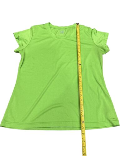 c9 by Champion Loose Women's Size Large Polyester Short Sleeve Shirt Neon Green - Picture 2 of 8