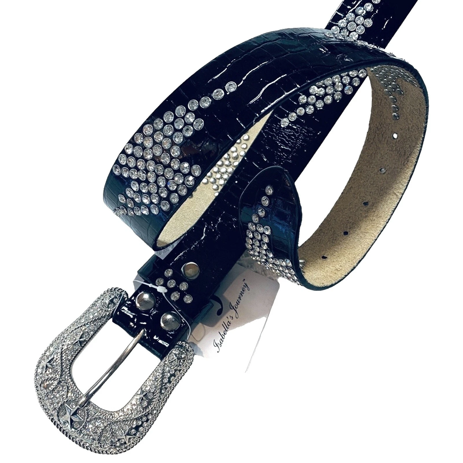 Patent Leather Textured Belts for Women