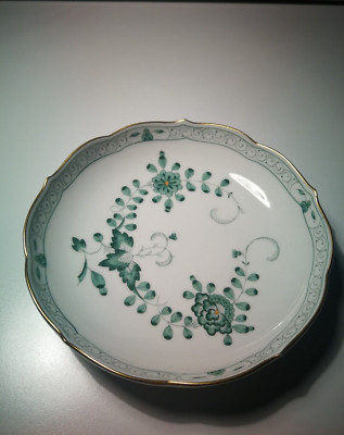 Ein ideales Geschenk - Meissen Porzellan / kleine Schale / Indisch grün 
