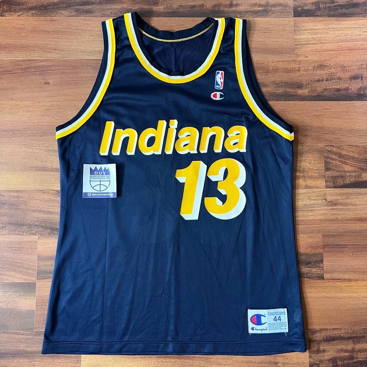 Vintage Mark Jackson #13 Indiana Pacers Champion NBA Jersey