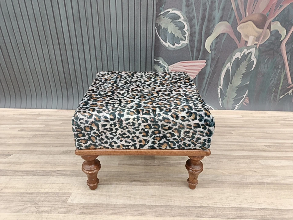 Leopard print bench, Purse bench, Bed end bench, Furry bench, Dining table bench - Image 2 of 4