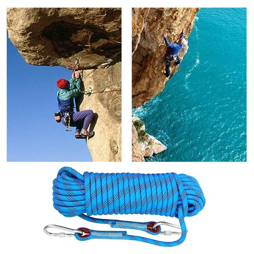 Heavy Duty Rock Climbing Rope Cord 10m Outdoor Safety Use Emergency UK - Picture 3 of 8
