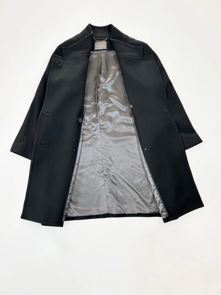 J.Crew by Nello Gori Wool Cashmere Blend Peacoat Black Womens Size 8 - Image 3 of 4