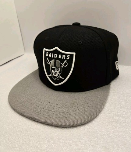 LAS VEGAS RAIDERS Two Tone Black/Gray 9FIFTY Snapback Adjustable Cap/Hat *New* - Picture 3 of 11