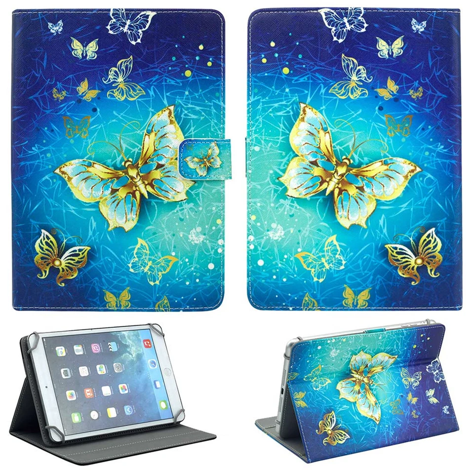 Funda Universal de Cuero para Tablet Android Tabletas Onn 7" 8" 10.1" pulgadas EE. UU. Foto 4 de 4