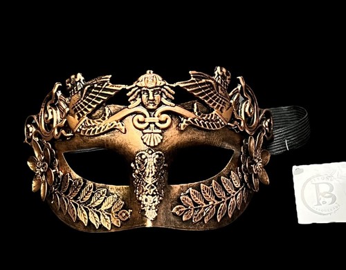 Venetian Greek Roman Warrior Egyptian Style MEN masquerade mask (ROSE GOLD) - Afbeelding 1 van 4