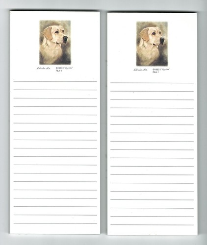 Yellow Labrador Refrigerator Magnetic 2 List Pads - 3.75" x 8.5" - 100 pages - Bild 1 von 8
