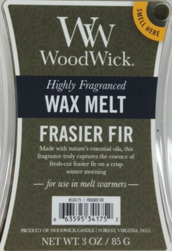 Lot of 3: WoodWick Highly Scented Frasier Fir Wax Melts 3 oz. Per Pack - Picture 4 of 5
