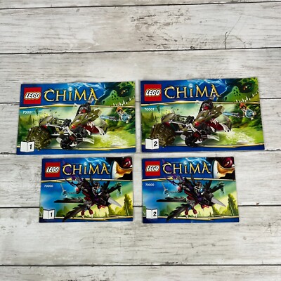 LEGO Mixed Lot INSTRUCTIONS Booklets Chima 70001 & 70000 Book 1 & 2 used