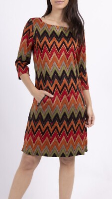 VEGAS Paris Kleid 3/4-Arm ''Zickzack-Muster'' - toller Hingucker - MUSTHAVE - NEU