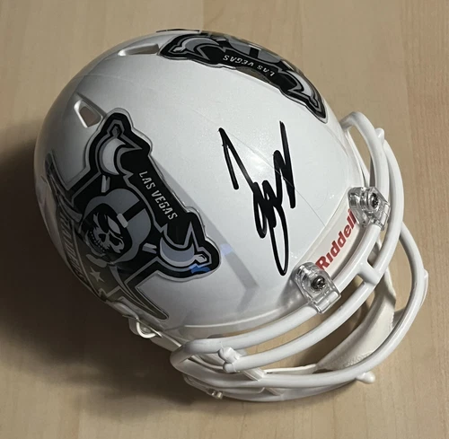 TYREE WILSON SIGNED MINI HELMET AUTOGRAPHED LAS VEGAS RAIDERS FOOTBALL COA