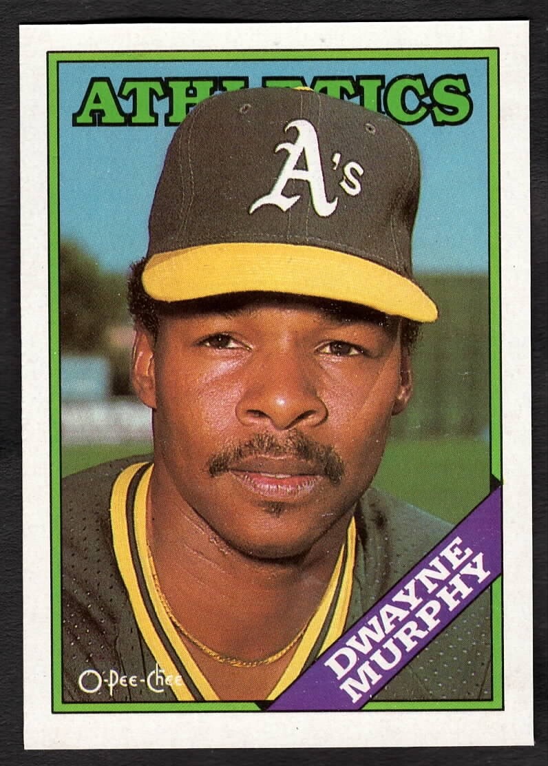 1988 Dwayne Murphy O-Pee-Chee Baseball Blank Back Athletics #334